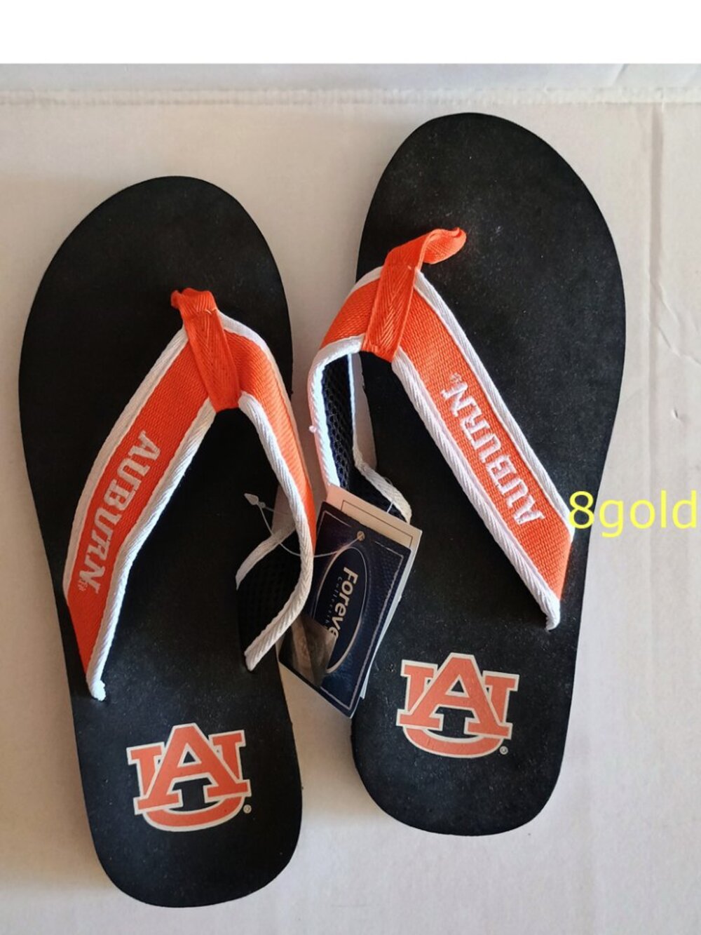 Forever Collectibles Auburn Tigers Thong Sandals Mens Large NWT